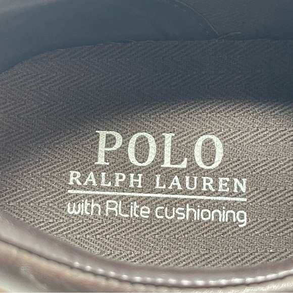 Polo Ralph Lauren Mens Size 10 Sayer Dark Brown Leather Shoes lace New main image 5